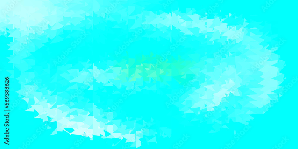 Light blue, green vector abstract triangle texture.