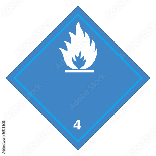 Class 2 symbol. Gas. Oxygen. Vector illustration. photo