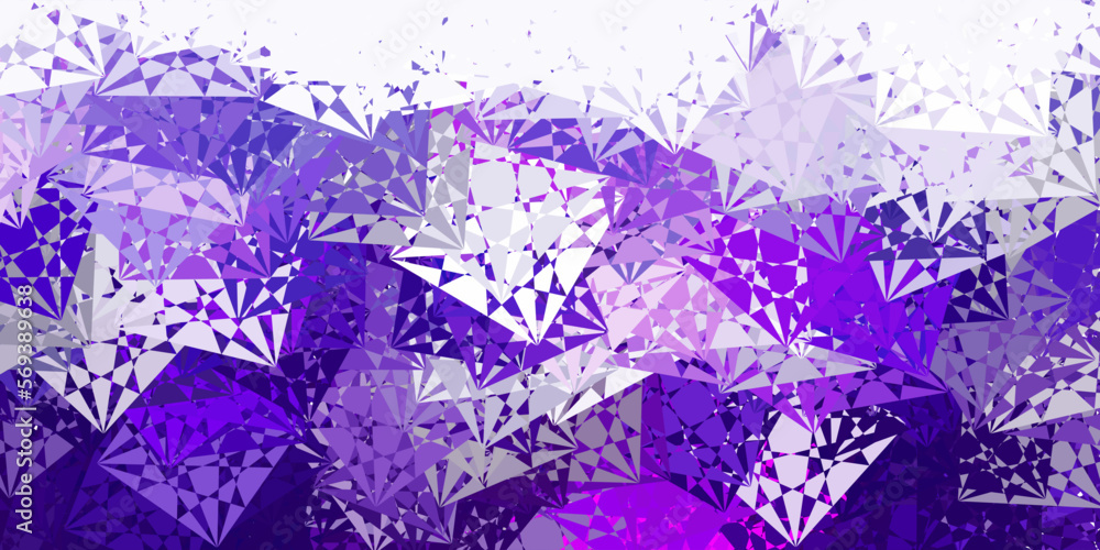 Naklejka premium Light Purple, Pink vector template with triangle shapes.