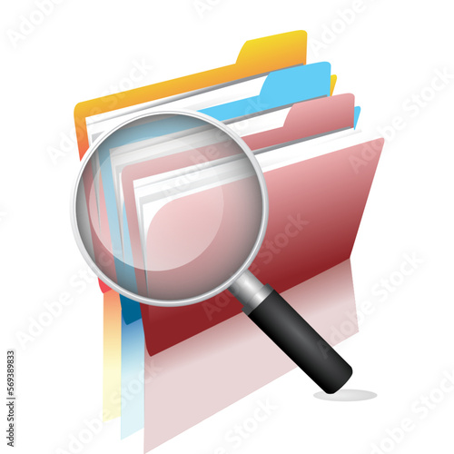 illustration of file folders realistic