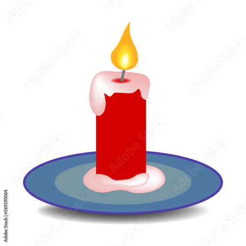 candle light on a white background.