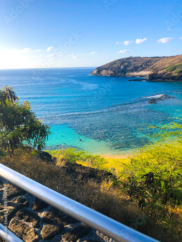 honolulu hawaii beach view, scenic ocean water