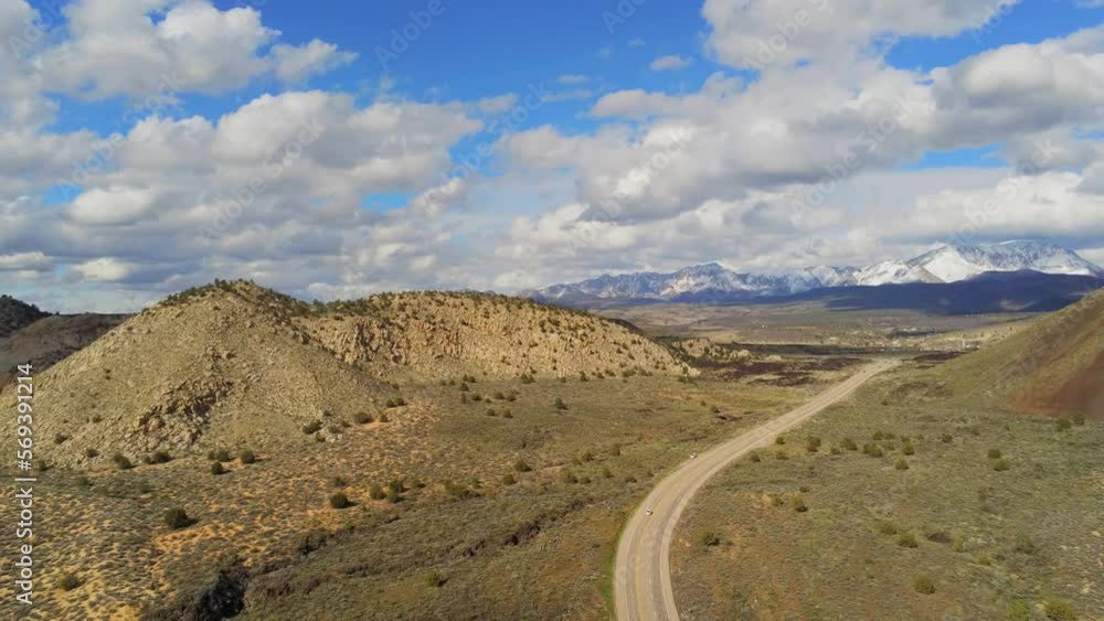 Beautiful wide landscape in the desert of Utah - aerial view Beautiful wide landscape in the desert of Utah - aerial view
