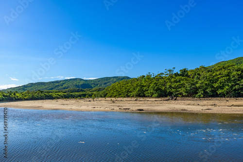 Landscape of the Nakama River Mangrove Forest  a UNESCO World Heritage Site  in Iriomote Island  Okinawa Prefecture  Japan