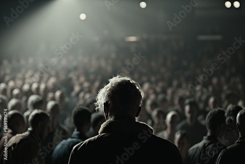 Soak in the Atmosphere of a Live Music Concert with this Rear View of the Audience - Generative AI
