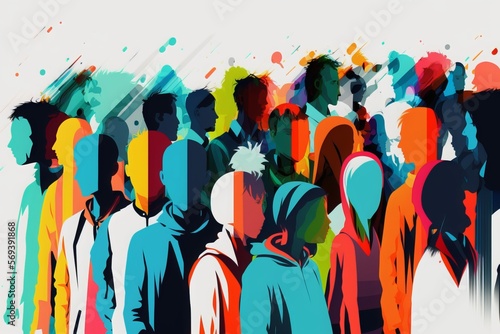 Jostling Masses: A Visual Representation of Crowds - Generative AI