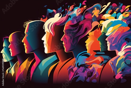 The Abstract Crowd: An Illustrative Depiction of People - Generative AI