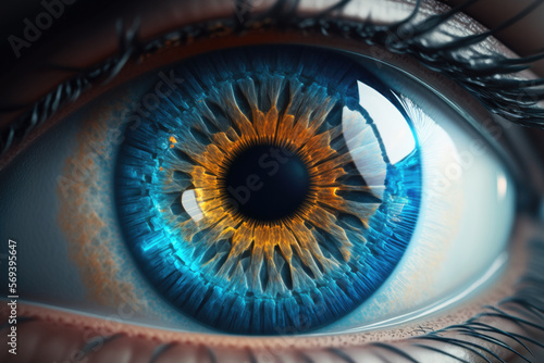 Perfect Close up of eye created with Generative AI Technology, ai, generative