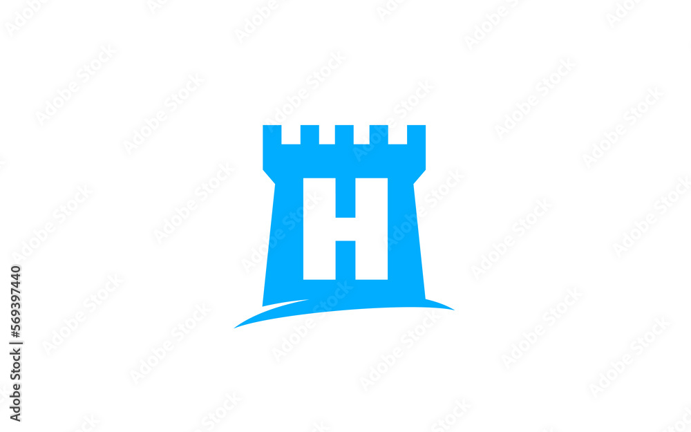 H Logo with FORTRESS letter concept for template H Logo with FORTRESS letter concept for template
