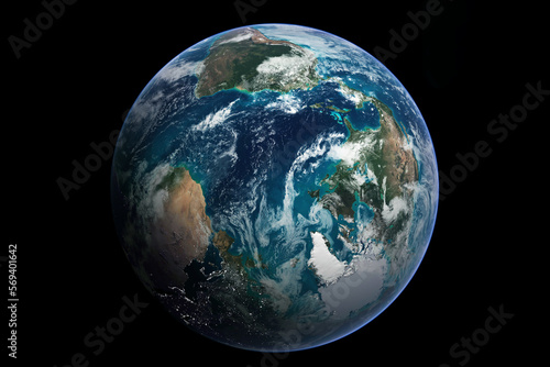 Fototapeta Naklejka Na Ścianę i Meble -  Planet earth on a dark background. Elements of this image furnished by NASA