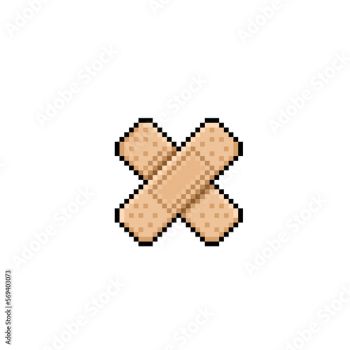 bandage sign in pixel art style