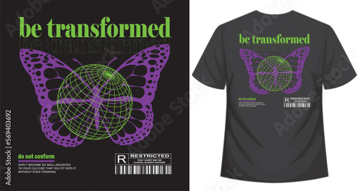 BE TRANSFORMED christian bible verse t shirt design