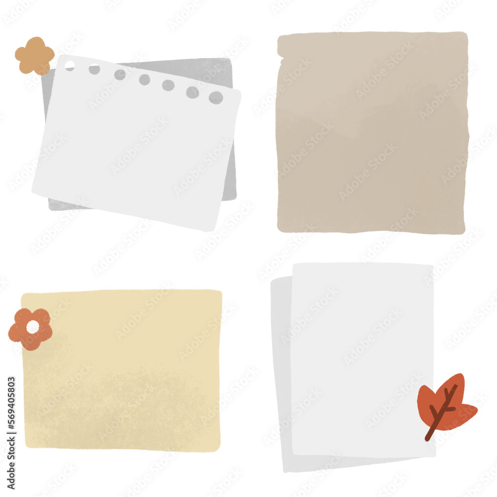 Note sticker element illustration set Note sticker element illustration set