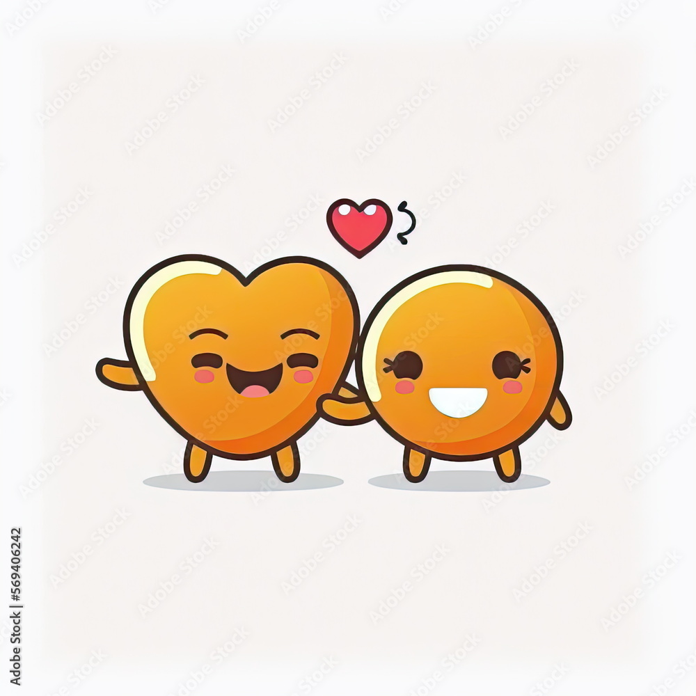 smile couple stricker cute cartoon, love character, vector, white background, Made by AI,Artificial intelligence smile couple stricker cute cartoon, love character, vector, white background, Made by AI,Artificial intelligence
