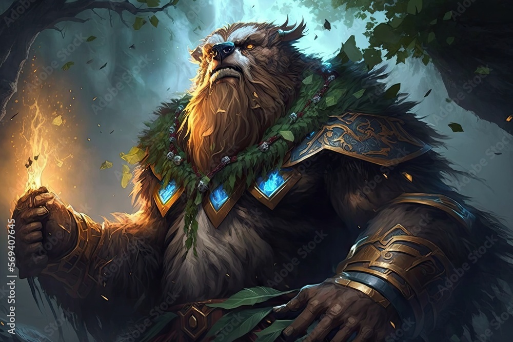A powerful druid, who can summon a powerful bear companion and deal ...
