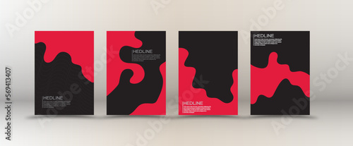 Banner template or backgrounds for covers, presentations, advertising, marketing and creative design. The effect of spreading liquid. Vector design.