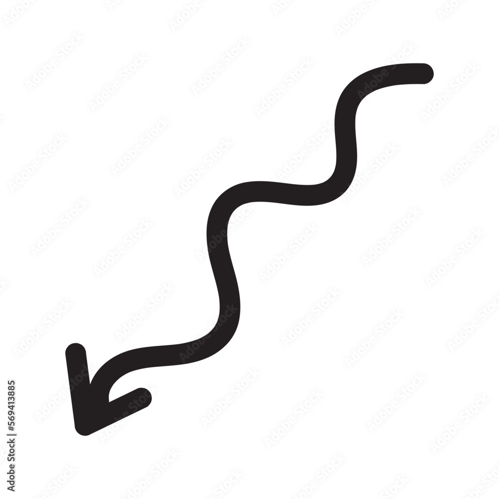 Fototapeta premium Arrow Line Doodle