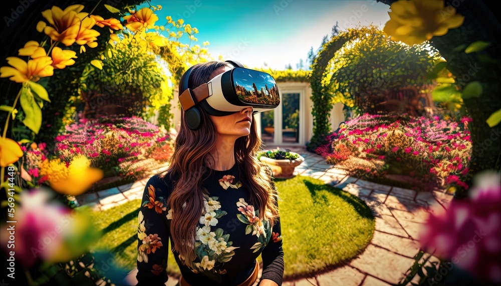 Premium Photo  Beautiful futuristic woman using virtual reality glasses in  the metaverse