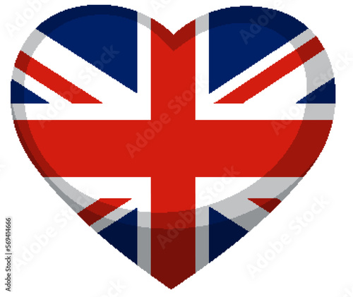 Flag of United Kingdom heart