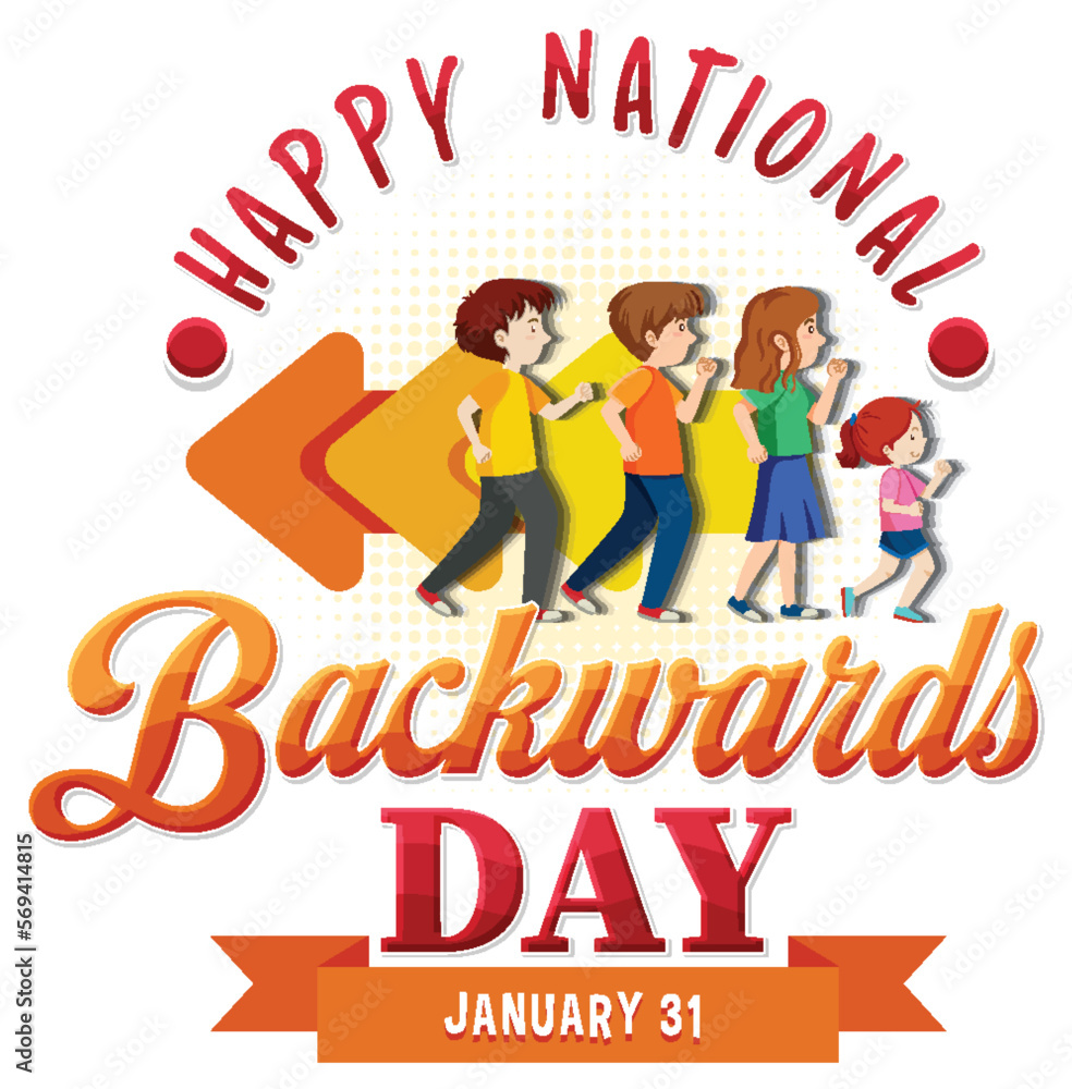 National backward day banner design National backward day banner design