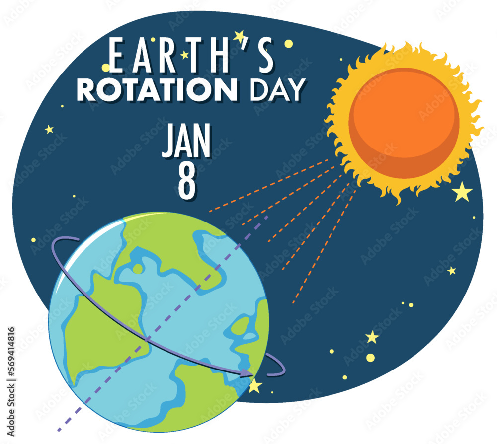 Fototapeta premium Earth's Rotation Day banner design