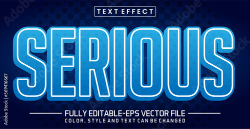 Serious text editable style effect
