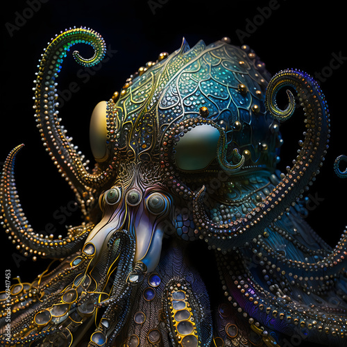 Wallpaper Mural An Octopus Wearing Intricate Battle Armor Torontodigital.ca