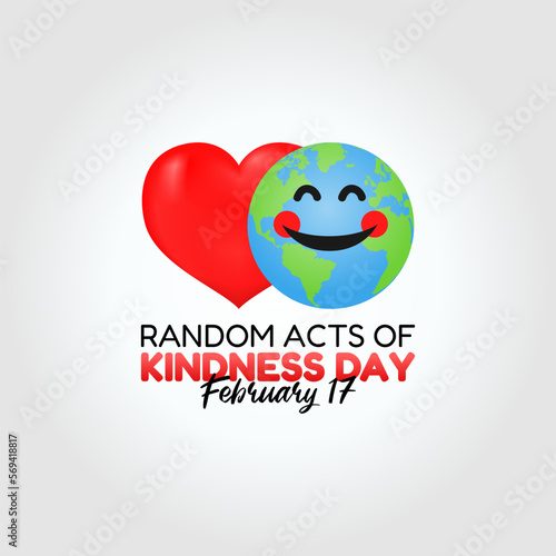 vector graphic of random acts of kindness day good for random acts of kindness day celebration. flat design. flyer design.flat illustration.