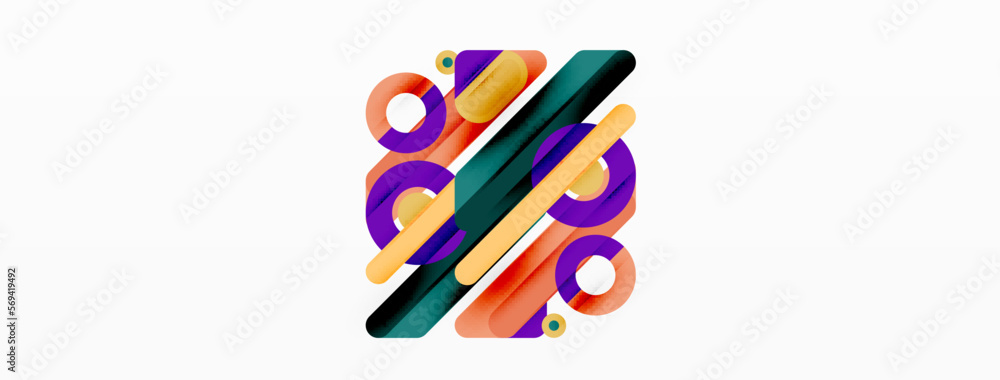 Creative geometric wallpaper. Minimal lines and circles background Creative geometric wallpaper. Minimal lines and circles background
