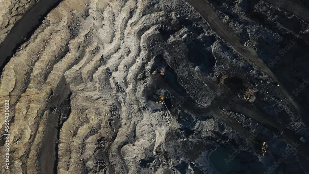 quarry mining iron ore top view drone quarry mining iron ore top view drone