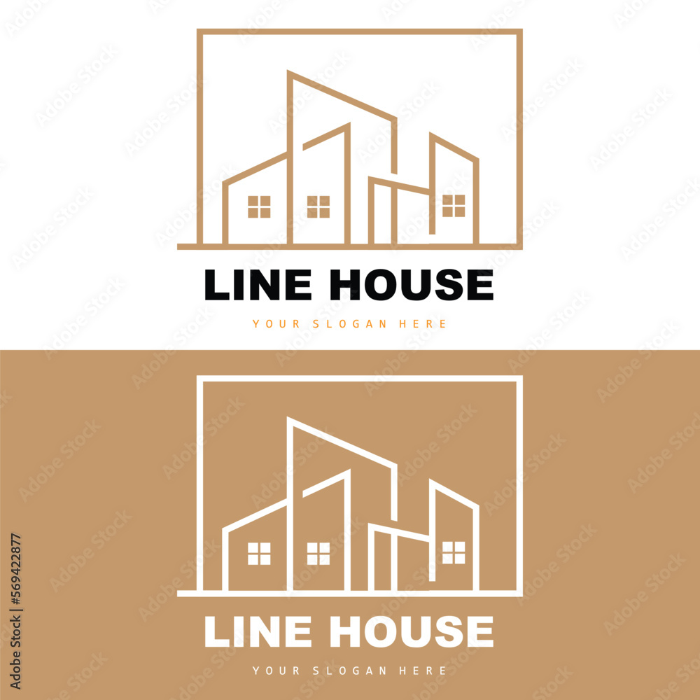 Fototapeta premium House Logo, Building Furniture Design, Construction Vector, Property Brand Icon, Real Estate, Housing