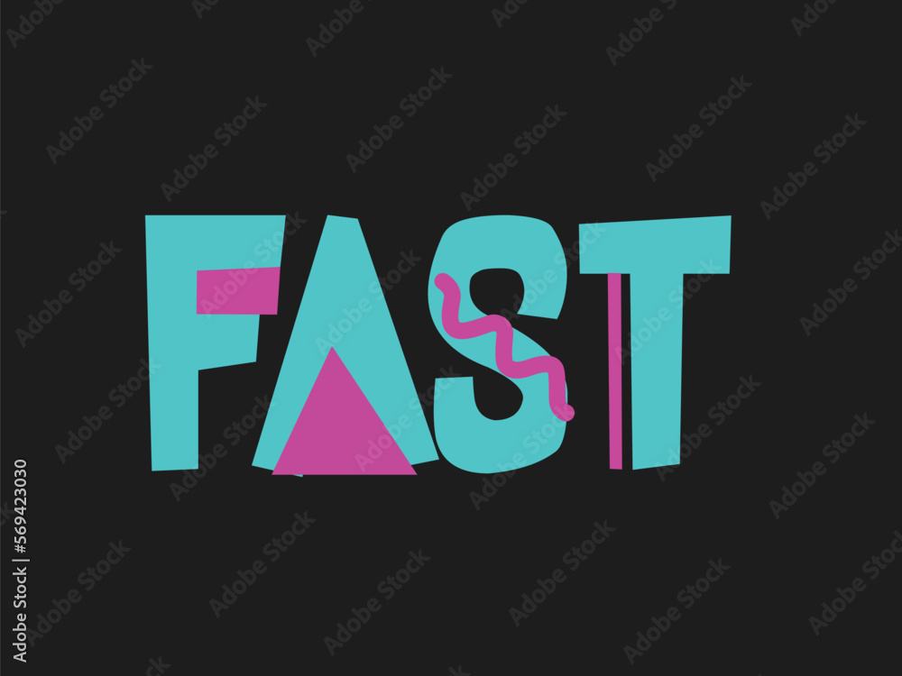 fast logo word 