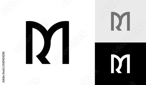 Letter RM initial monogram logo design vector
