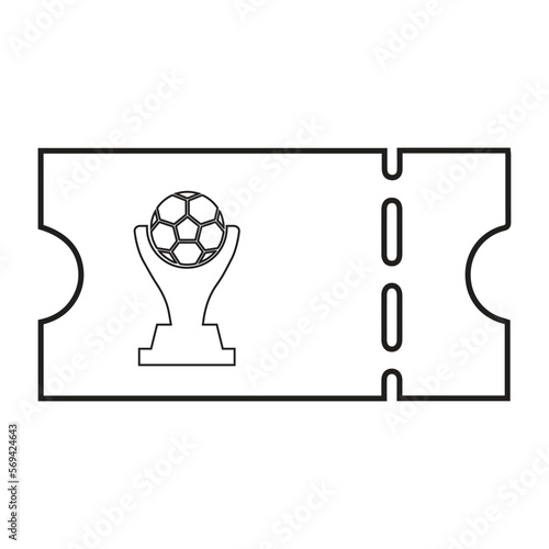 Football world cup ticket icon