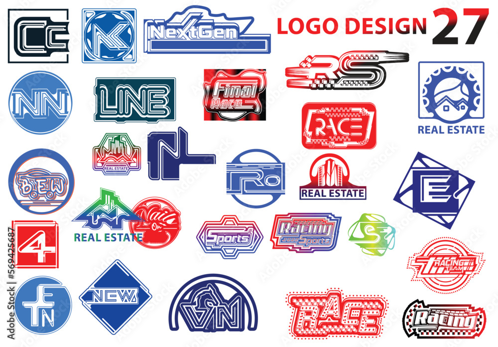 Professional letter logo and icon design bundle 27