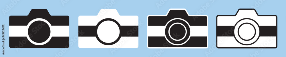 Camera icon set. Photo vector icon. Photo camera vector icon isolated. Camera icon set. Photo vector icon. Photo camera vector icon isolated.