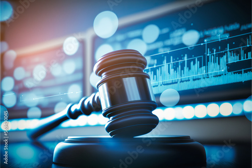 Precise and impressive, this judge's gavel represents the legal protection of a company. A judicial decision symbolized by this emotional digital frame. Generative AI