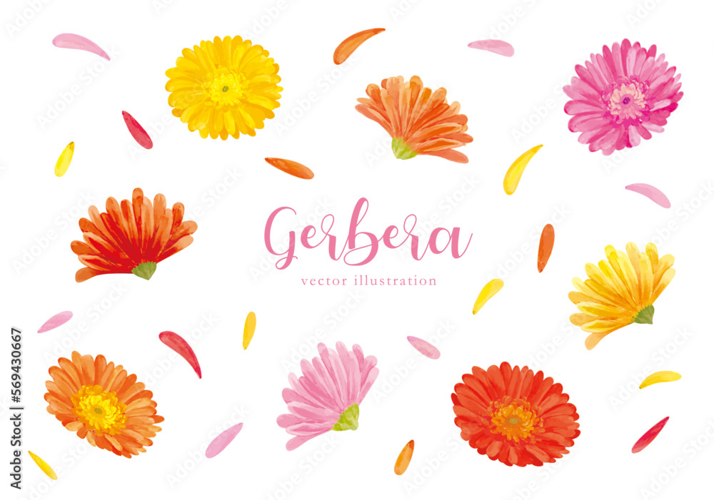 手描きイラスト10【ガーベラの花をあなたに】創作　A4 手描きイラスト10【ガーベラの花をあなたに】創作 A4 ガーベラの