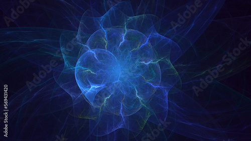 3D rendering abstract circle light background