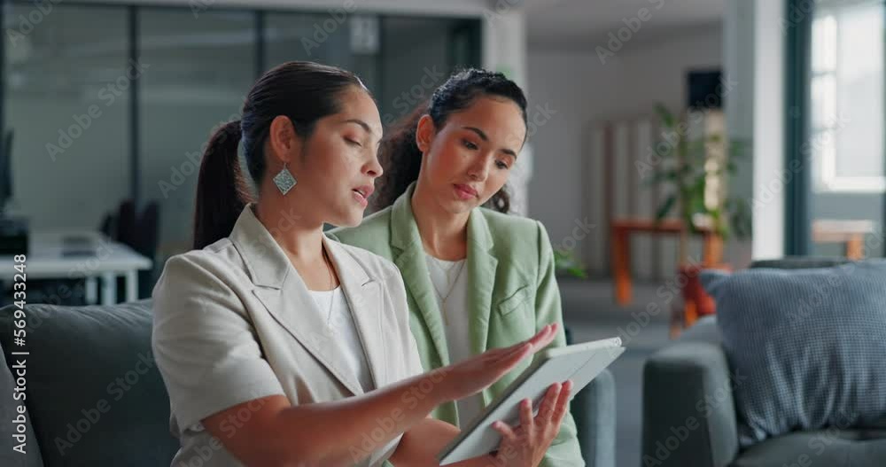 Tablet, business lounge collaboration or women review financial portfolio, stock market feedback or investment. Finance economy, forex account management team or trader trading NFT, bitcoin or crypto Tablet, business lounge collaboration or women review financial portfolio, stock market feedback or investment. Finance economy, forex account management team or trader trading NFT, bitcoin or crypto