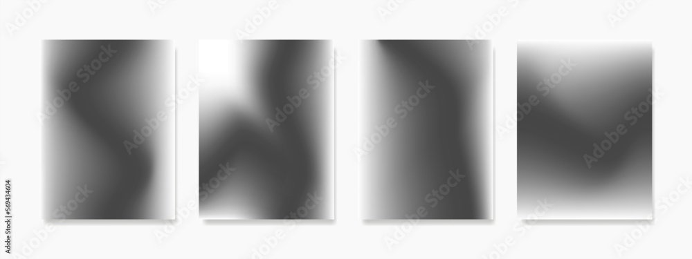 Gradient painting art set. Artistic minimalist monochrome design. Design for wall art, postcards, flyers, posters, and related about decorations.