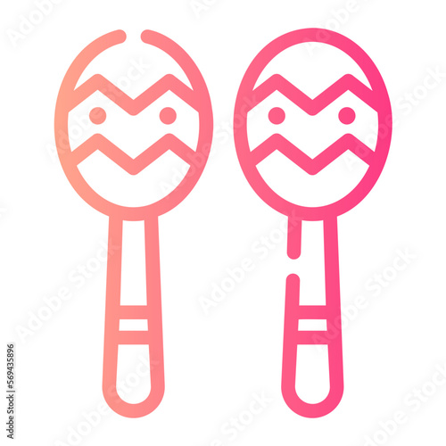 maracas gradient icon