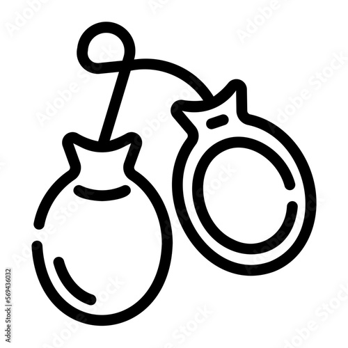 castanets line icon