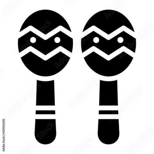 maracas glyph icon