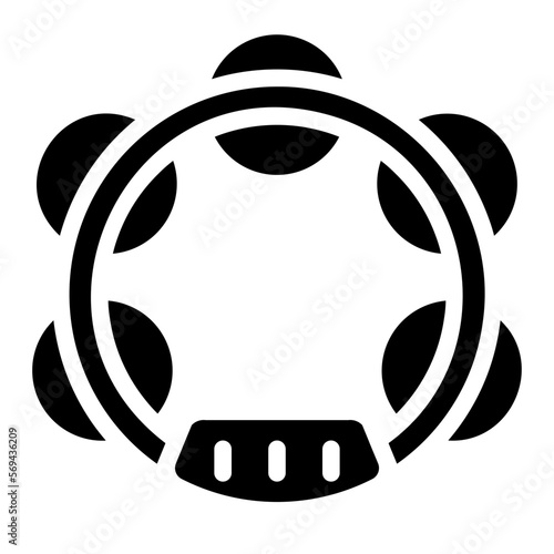 tambourine glyph icon
