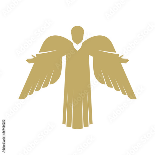 Vector illustration. The angel is God's herald.
