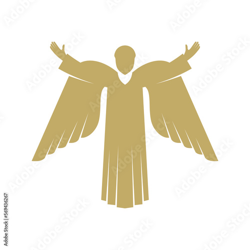 Vector illustration. The angel is God's herald.