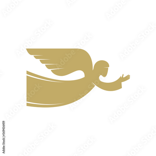 Vector illustration. The angel is God's herald.