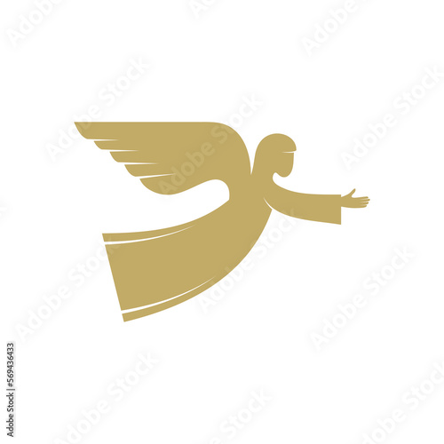 Vector illustration. The angel is God's herald.