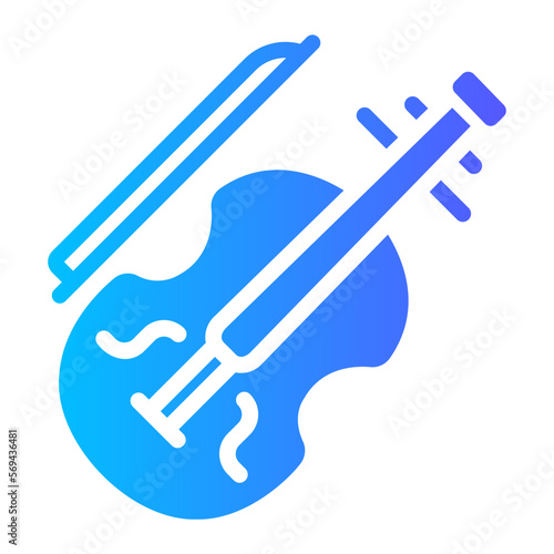 violin gradient icon